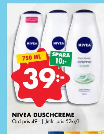 ÖoB NIVEA DUSCHCREME erbjuda