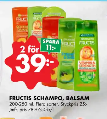 ÖoB FRUCTIS SCHAMPO, BALSAM erbjuda
