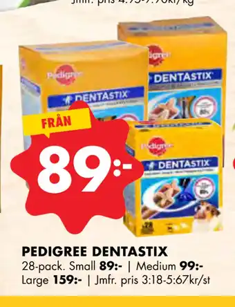 ÖoB PEDIGREE DENTASTIX erbjuda