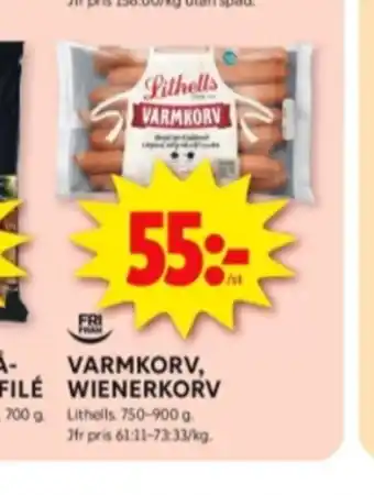 ICA Kvantum Lithells varmkorv erbjuda