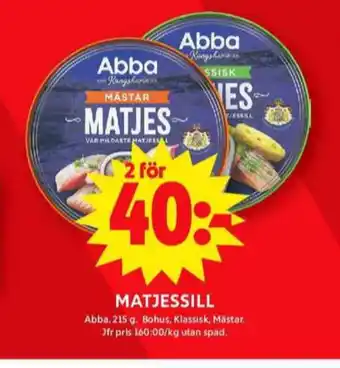 ICA Maxi Abba matjessill erbjuda