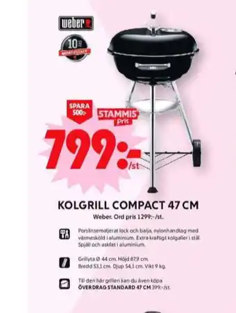 ICA Maxi Weber klotgrill erbjuda