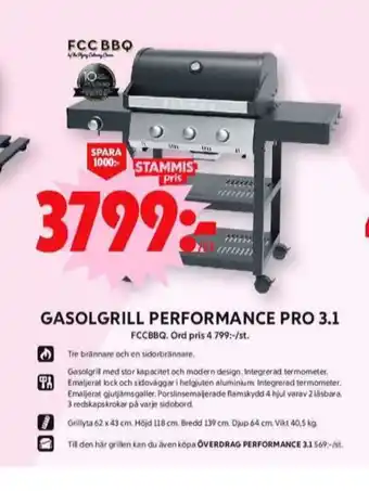 ICA Maxi Fcc bbq gasolgrill erbjuda