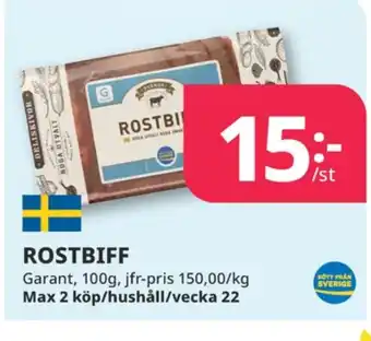 Tempo Garant rostbiff erbjuda