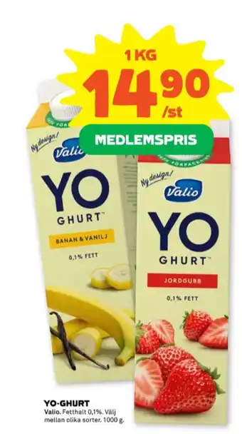 Stora Coop Valio yoghurt erbjuda