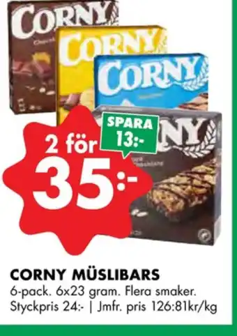 ÖoB Corny bars erbjuda
