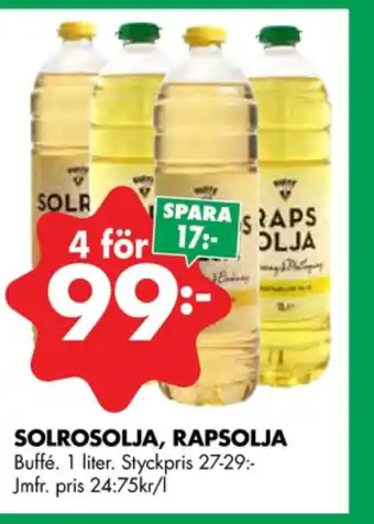 ÖoB Buffe rapsolja erbjuda