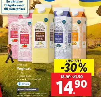 Lidl Yoghurt erbjuda