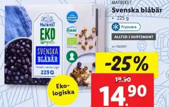 Lidl Svenska blåbär erbjuda