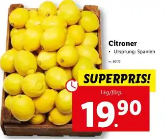Lidl Citroner erbjuda