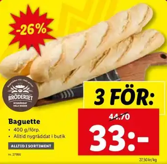 Lidl Baguette erbjuda