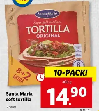 Lidl Santa Maria soft tortilla erbjuda