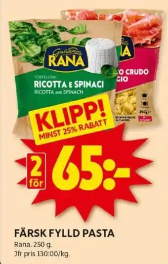 ICA Kvantum FÄRSK FYLLD PASTA erbjuda