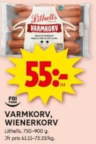 ICA Kvantum VARMKORV, WIENERKORV erbjuda