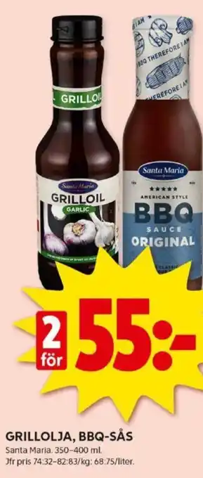 ICA Kvantum GRILLOLJA, BBQ-SÅS erbjuda