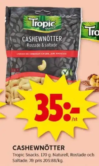 ICA Kvantum CASHEWNÖTTER erbjuda