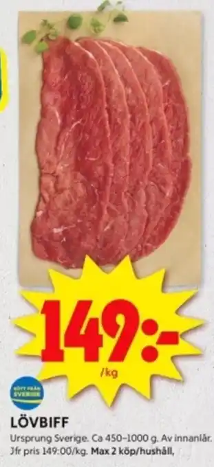 ICA Kvantum LÖVBIFF erbjuda