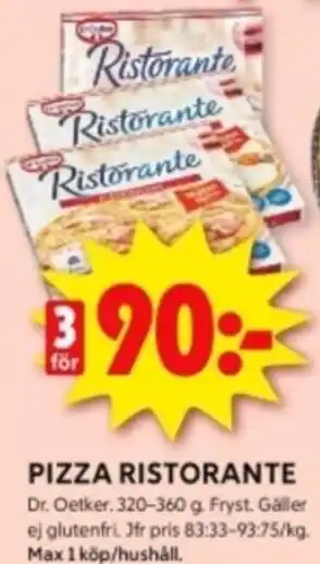 ICA Kvantum PIZZA RISTORANTE erbjuda
