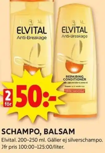 ICA Kvantum SCHAMPO, BALSAM erbjuda