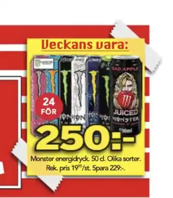 Bo Ohlsson Monster energidryck erbjuda