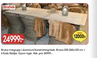Bo Ohlsson Brafab utemöbler erbjuda