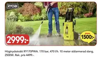 Bo Ohlsson Ryobi högtryckstvätt erbjuda