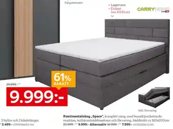 XXXLutz Kontinentalsäng „Space“ erbjuda