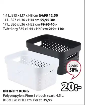 JYSK INFINITY KORG erbjuda