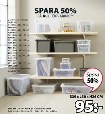 JYSK SMARTSTORE CLASSIC 31 FÖRVARINGSBOX erbjuda