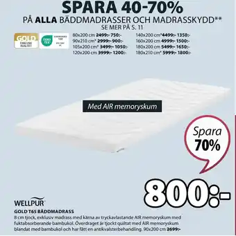 JYSK GOLD T65 BÄDDMADRASS erbjuda