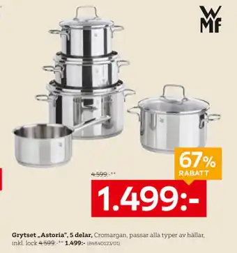 XXXLutz Grytset „Astoria“, 5 delar erbjuda