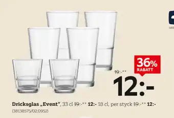 XXXLutz Dricksglas „Event“ erbjuda