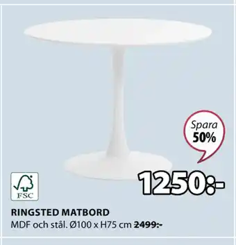 JYSK RINGSTED MATBORD erbjuda