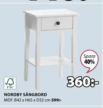 JYSK NORDBY SÄNGBORD erbjuda