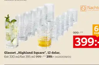 XXXLutz Glasset „Highland Square“, 12 delar erbjuda