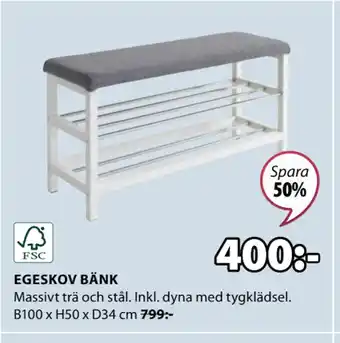 JYSK EGESKOV BÄNK erbjuda