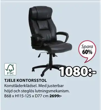 JYSK TJELE KONTORSSTOL erbjuda