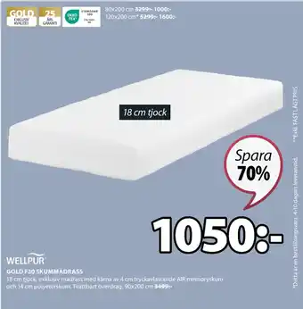 JYSK GOLD F30 SKUMMADRASS erbjuda