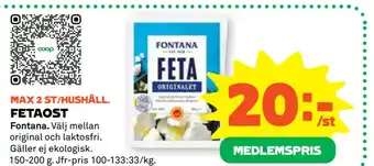 Stora Coop FETAOST erbjuda