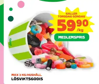 Stora Coop LÖSVIKTSGODIS erbjuda
