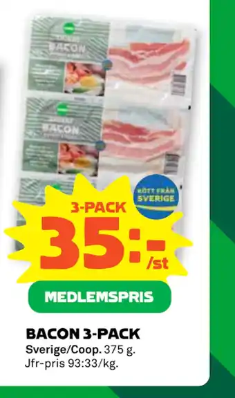 Stora Coop BACON 3 PACK erbjuda