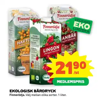 Stora Coop EKOLOGISK BÄRDRYCK erbjuda