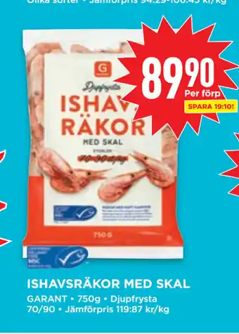 Willys ISHAVSRÄKOR MED SKAL erbjuda