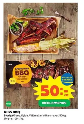 Coop Extra RIBS BBQ erbjuda