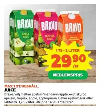 Coop Extra JUICE erbjuda
