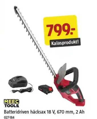 Jula Batteridriven häcksax 18 V, 670 mm, 2 Ah erbjuda