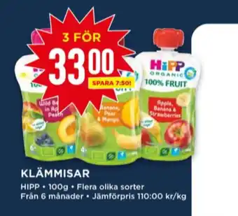 Willys Hipp barnmat erbjuda