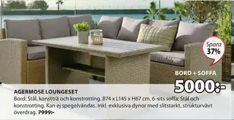 JYSK AGERMOSE LOUNGESET erbjuda