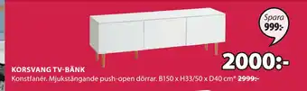 JYSK KORSVANG TV-BÄNK erbjuda