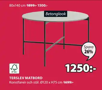 JYSK TERSLEV MATBORD erbjuda
